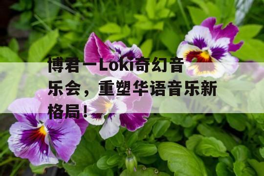 博君一Loki奇幻音乐会，重塑华语音乐新格局！